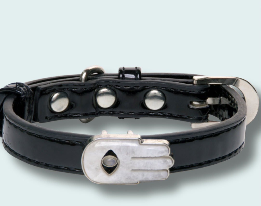 Black Hamsa Collar Set