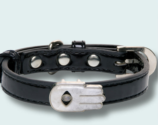 Black Hamsa Collar Set